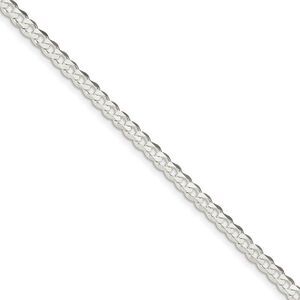 4.5mm Sterling Silver Solid Classic Curb Chain Bracelet, 7 Inch